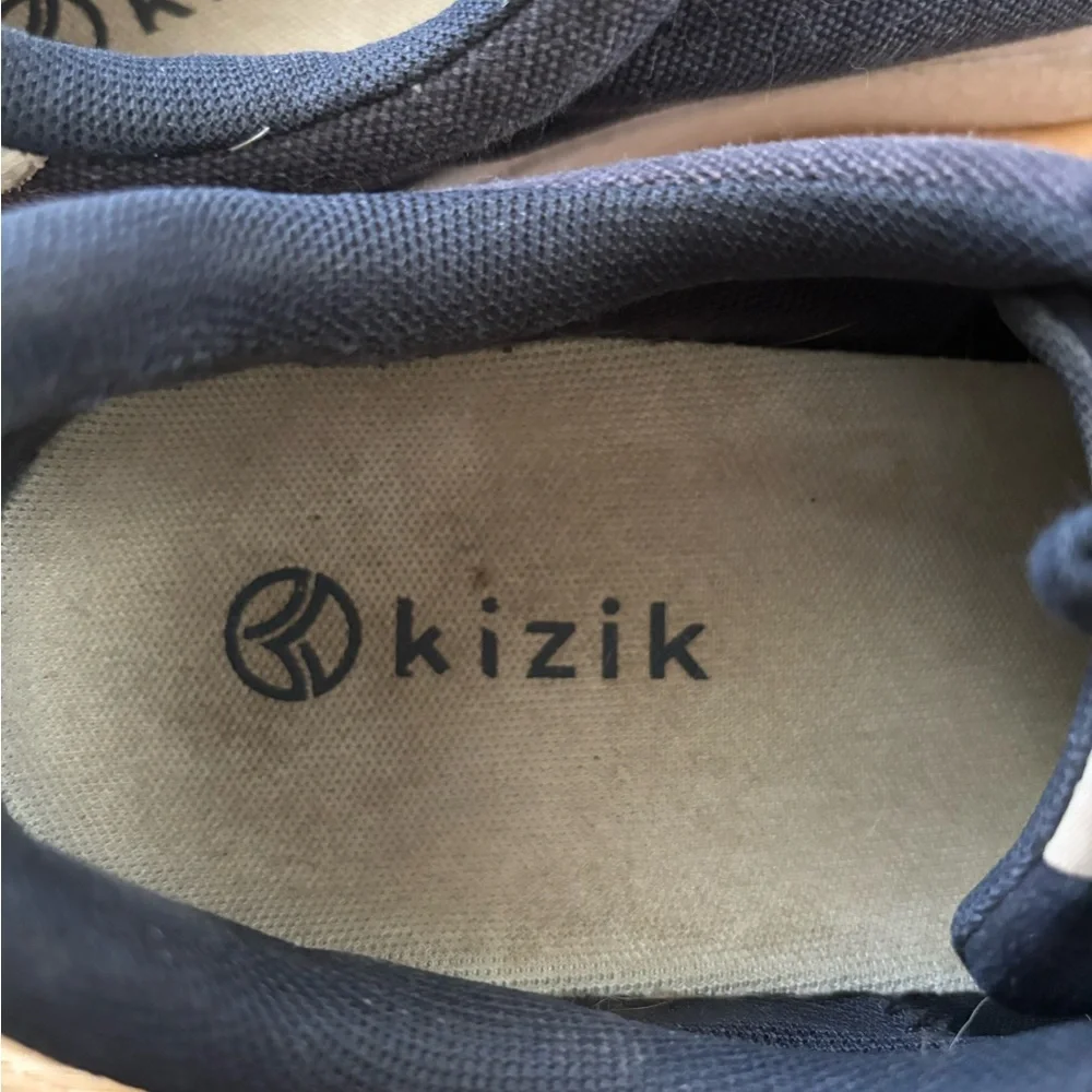 Kizik Prague Athletic Shoes Sneakers Women 9 Men 7.5 Dusk Blue Canvas Ha…